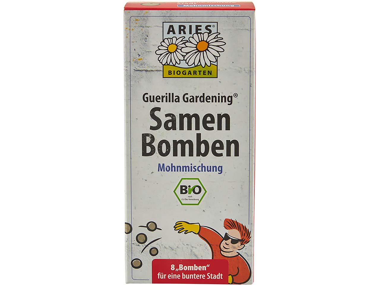 ARIES 8 Bio-Samenbomben "Mohnmischung"