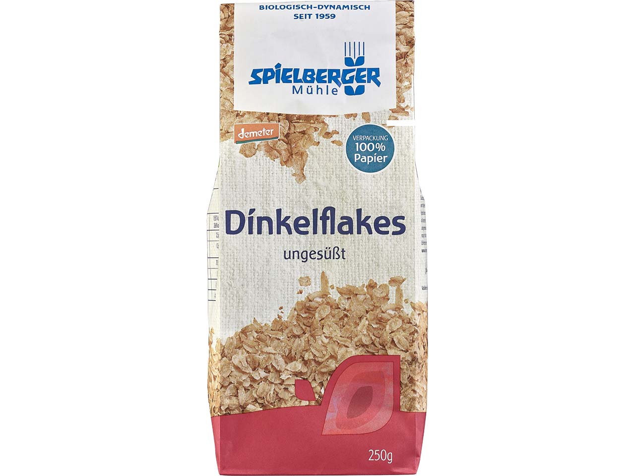 Spielberger Mühle Bio-Dinkelflakes, ungesüßt, 250 g