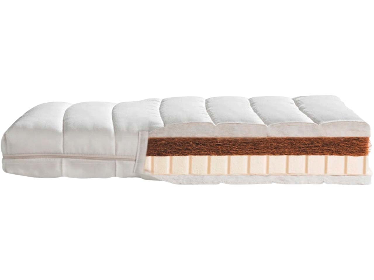Lonsberg Kindermatratze aus Naturlatex/Kokos, Schurwoll-Auflage, 70 x 140 cm