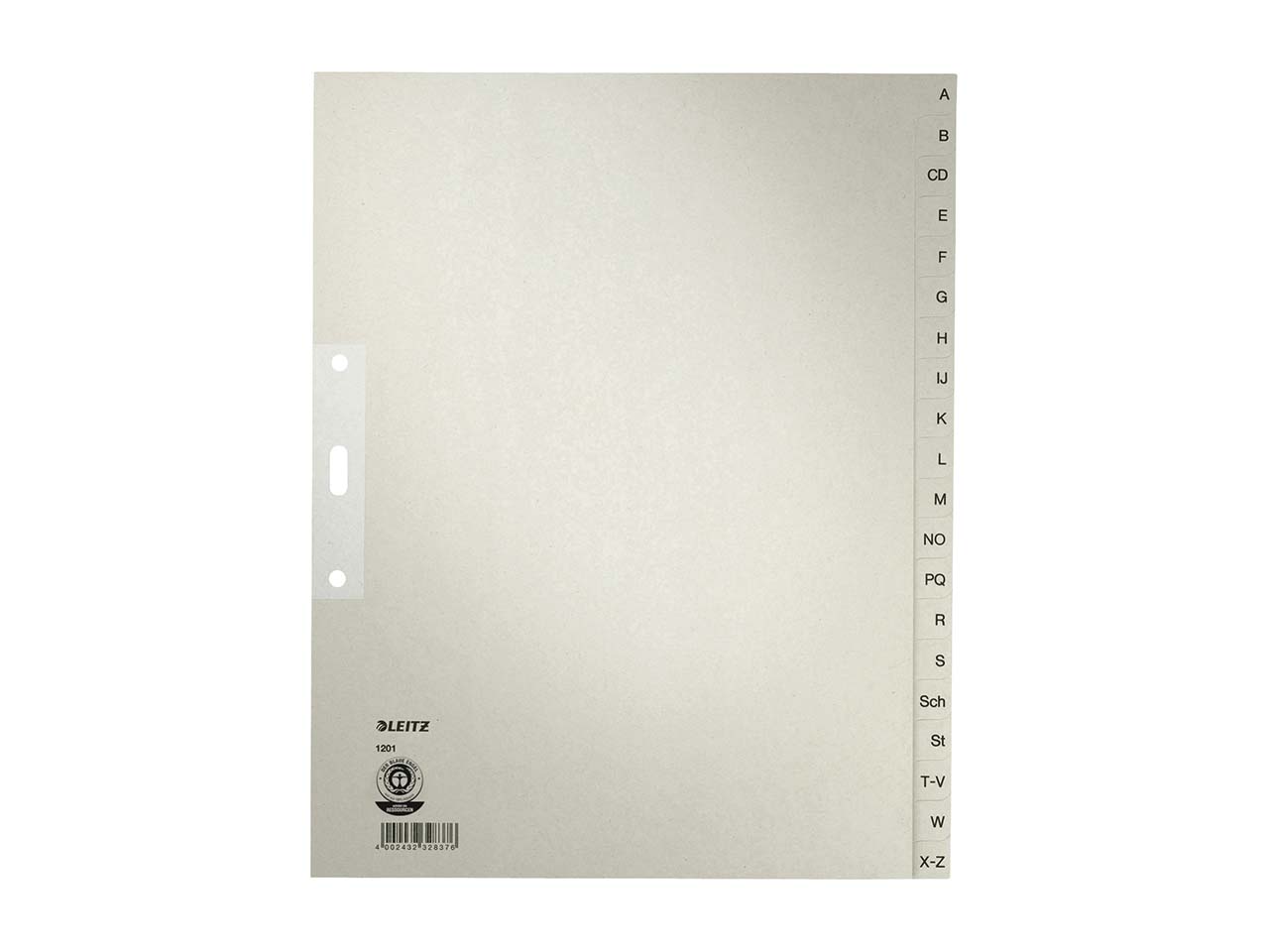 Leitz Register aus Tauenpapier A-Z, A4 Überbreite
