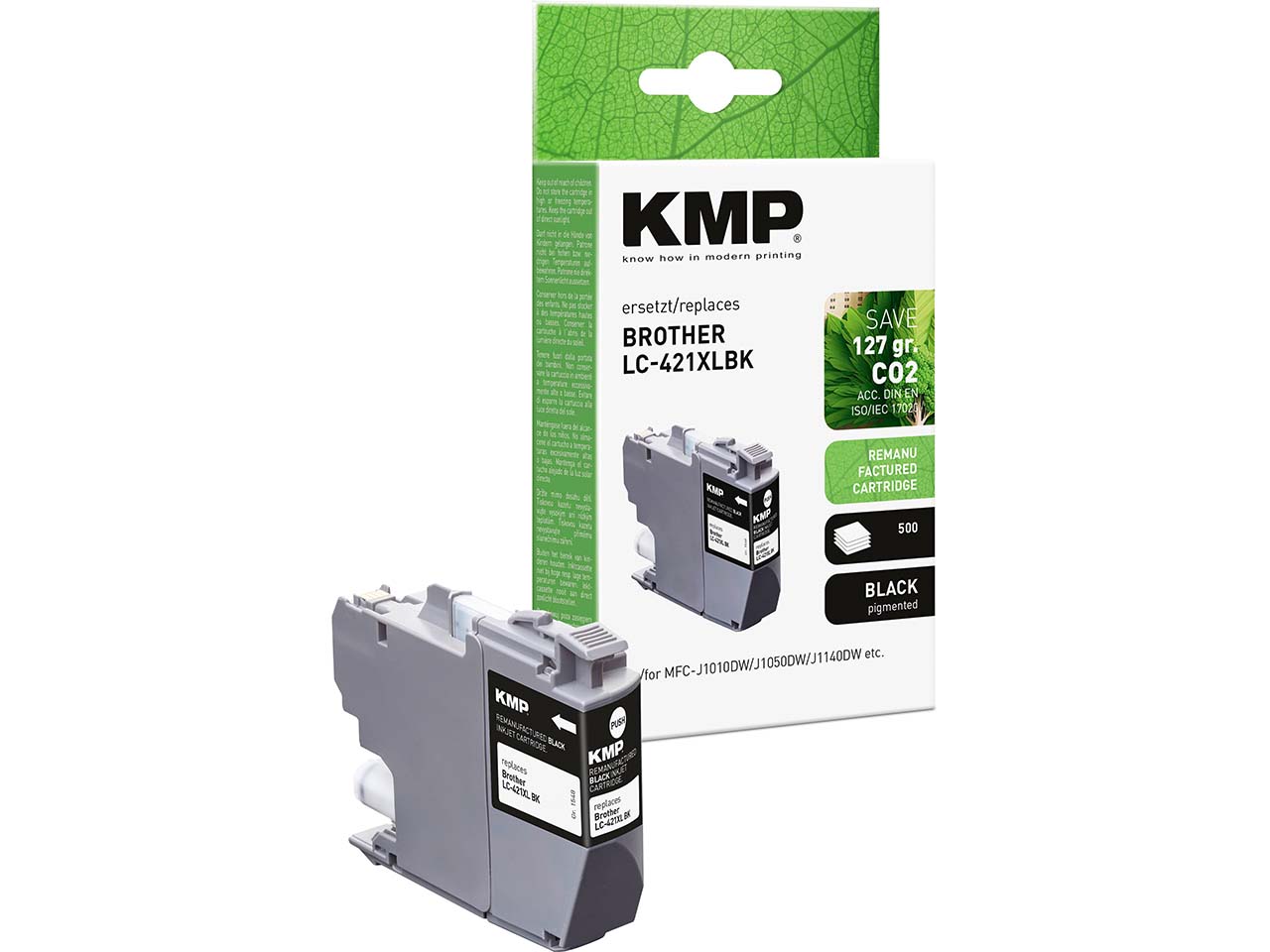 KMP Tintenpatrone ersetzt Brother LC-421XLBK schwarz