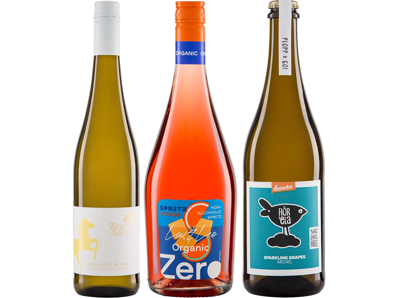 Bio-Weinpaket alkoholfrei "Aperitif" mit Weißwein und Aperitif, 3 x 0,75 l