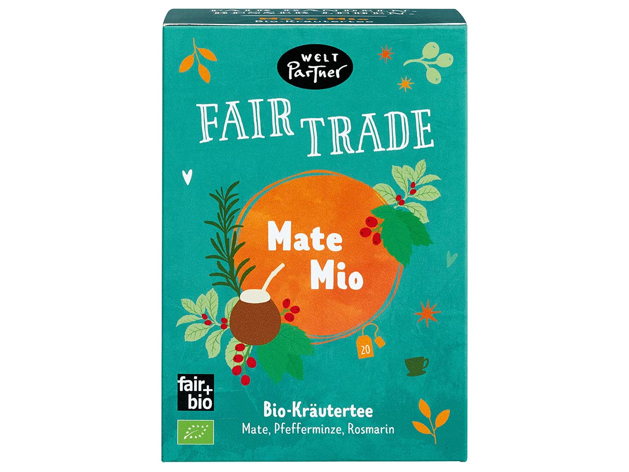 WeltPartner Bio-Kräutertee "Mate Mio", 20 Stk.