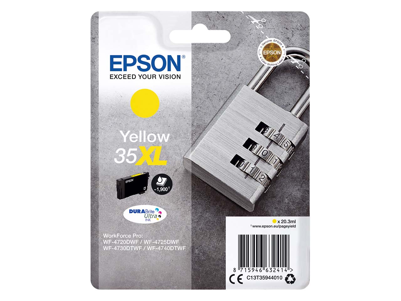 Epson Tintenpatrone T3574/ 35XL gelb