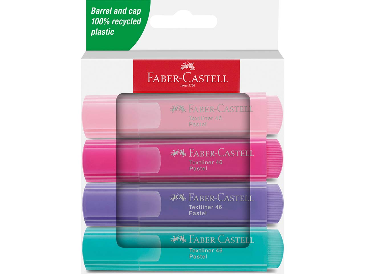 Faber-Castell Textmarker "Textliner 46" Pastell,  4er-Set