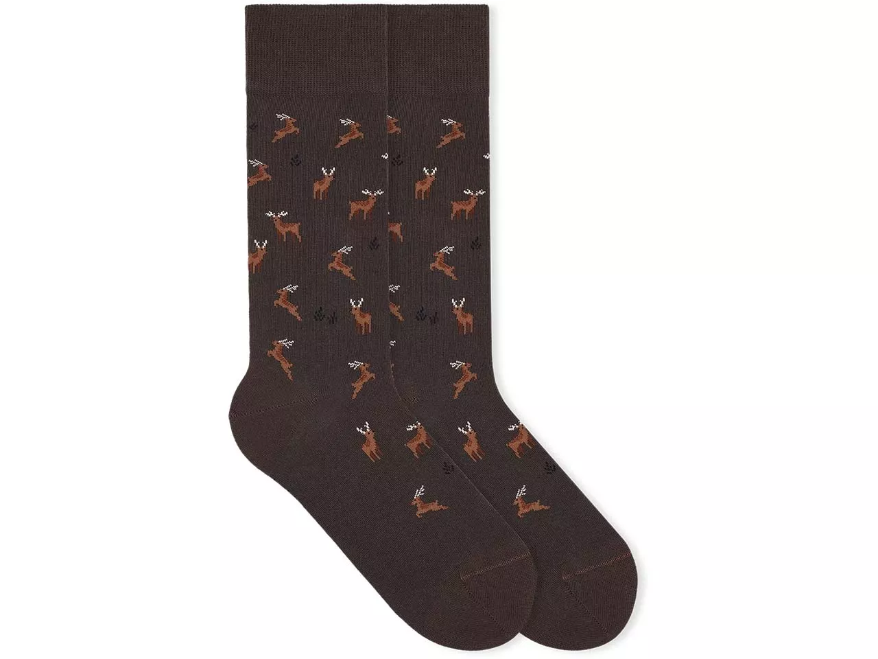 VON JUNGFELD Bio-Socken "Reindeer", chestnut brown, Gr. 39/42