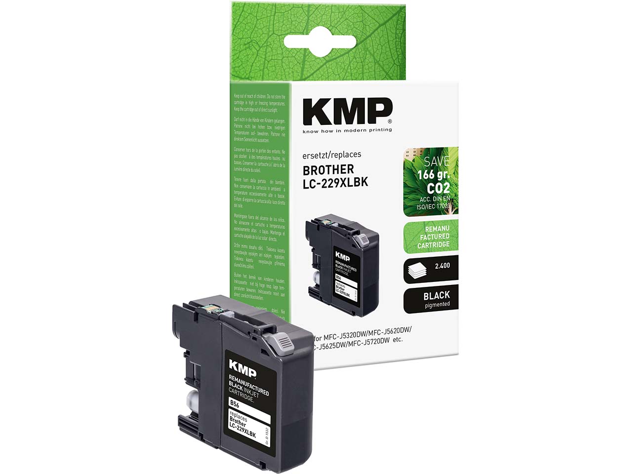 KMP Tintenpatrone ersetzt brother LC229XLBK schwarz