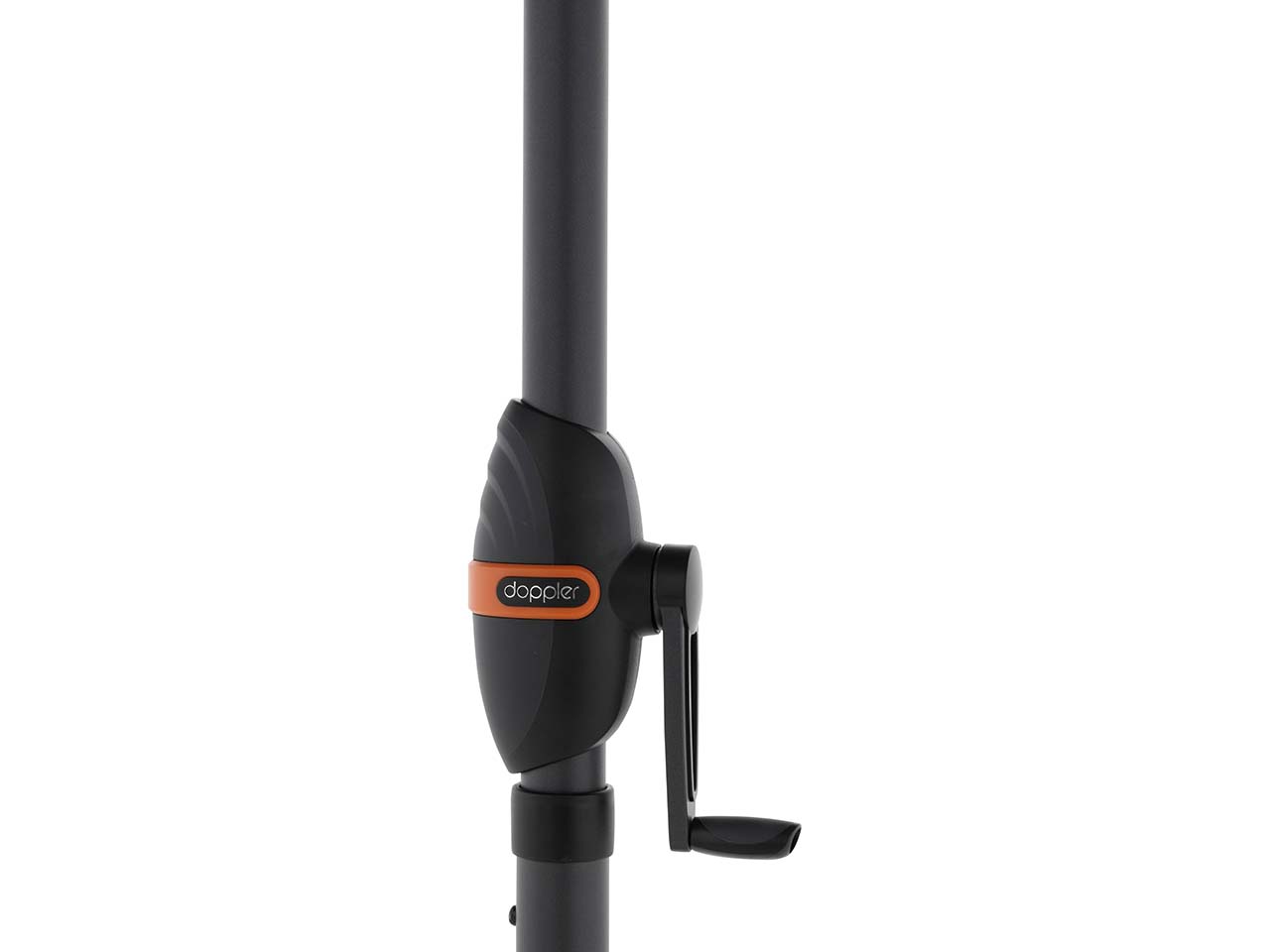 doppler Sonnenschirm "myZone Auto Tilt" Ø 305 cm, HV, Blockstreifen anthrazit