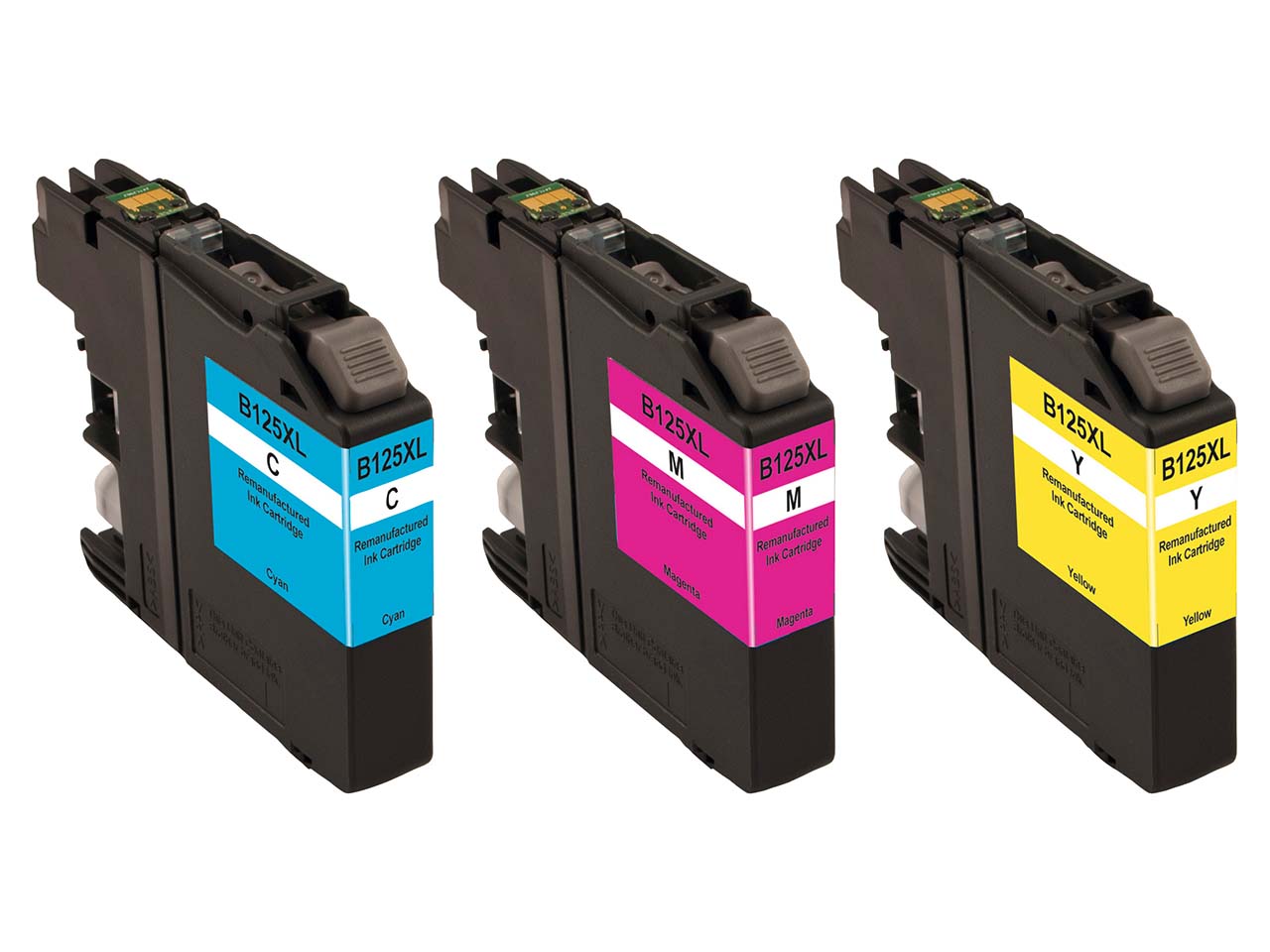 memo Tintenpatronen ersetzt Brother LC-125XLC/M/Y cyan, magenta, gelb, 3er-Set