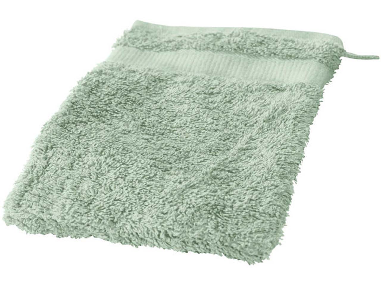 Cotonea Frottier Waschhandschuh 15 x 20 cm, Bio-Baumwolle, salbei