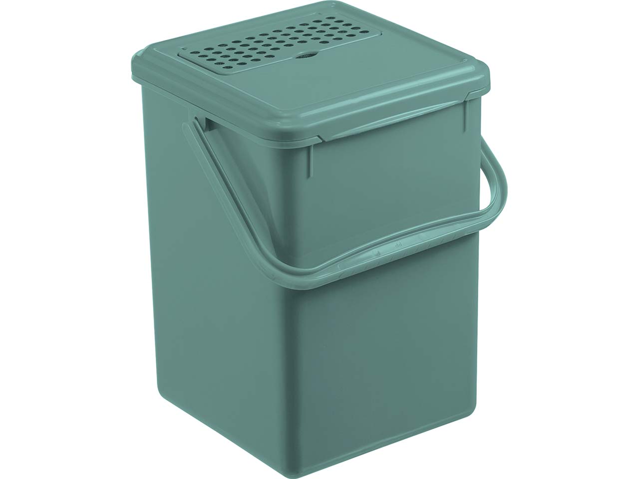 rotho Komposteimer "BIO" mit Aktivkohlefilter, 9 l, misteltoe green