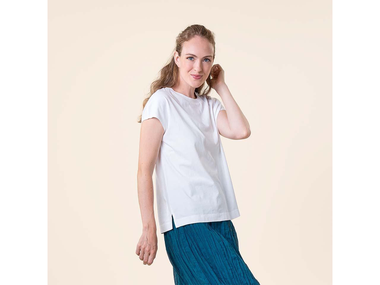 Living Crafts Bio-Damen-T-Shirt 'TIDA' mit kurzen Ärmel, white, Gr. S