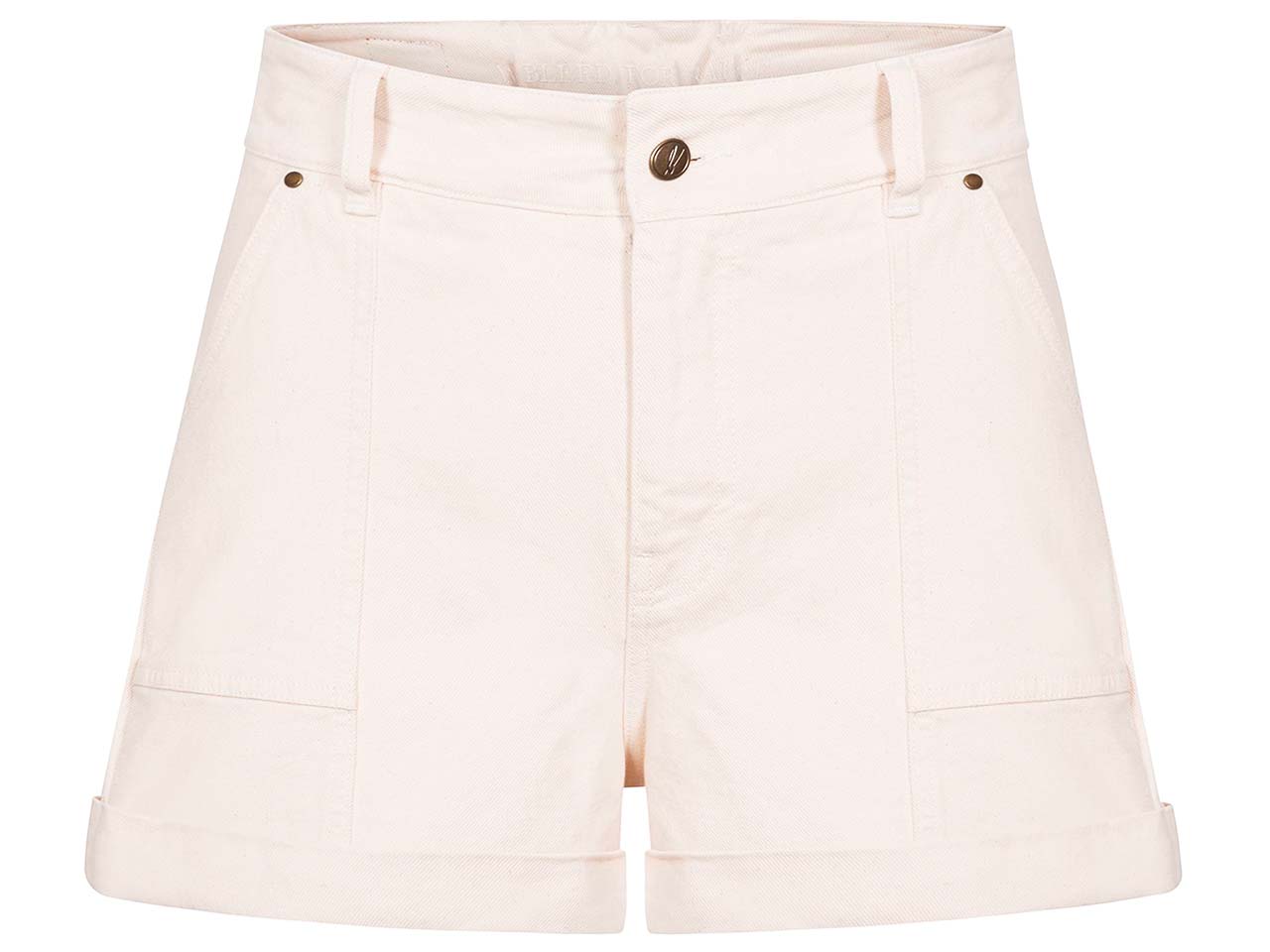 bleed Bio-Damen-Jeansshort "No-Dye" naturweiß, Gr. M