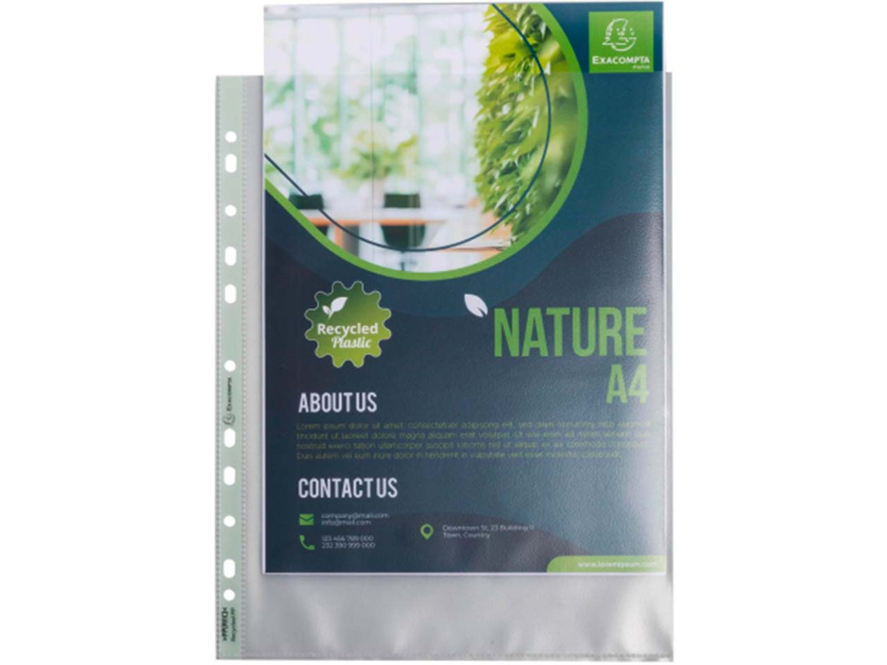 50 Exacompta Prospekthüllen "Forever" Recycling-PP, DIN A4+, 90µ, genarbt 50 Exacompta Prospekthüllen "Forever" Recycling-PP, DIN A4+, 90µ, genarbt
