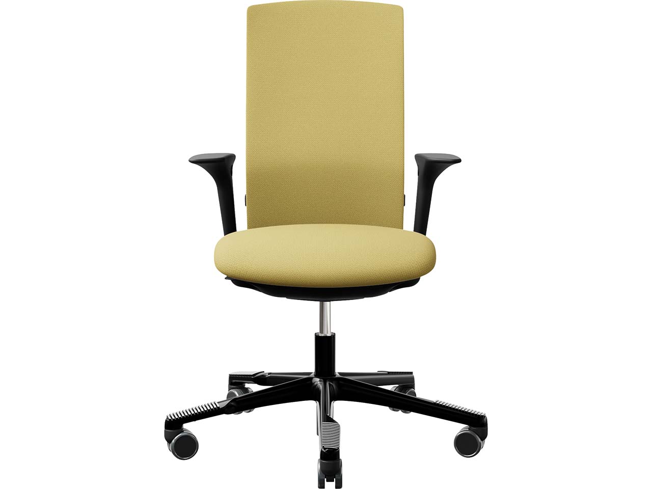 HAG Bürodrehstuhl "Futu 1200-S" mit AL, Gestell: schwarz, Stoff: "FutuKnit" Straw