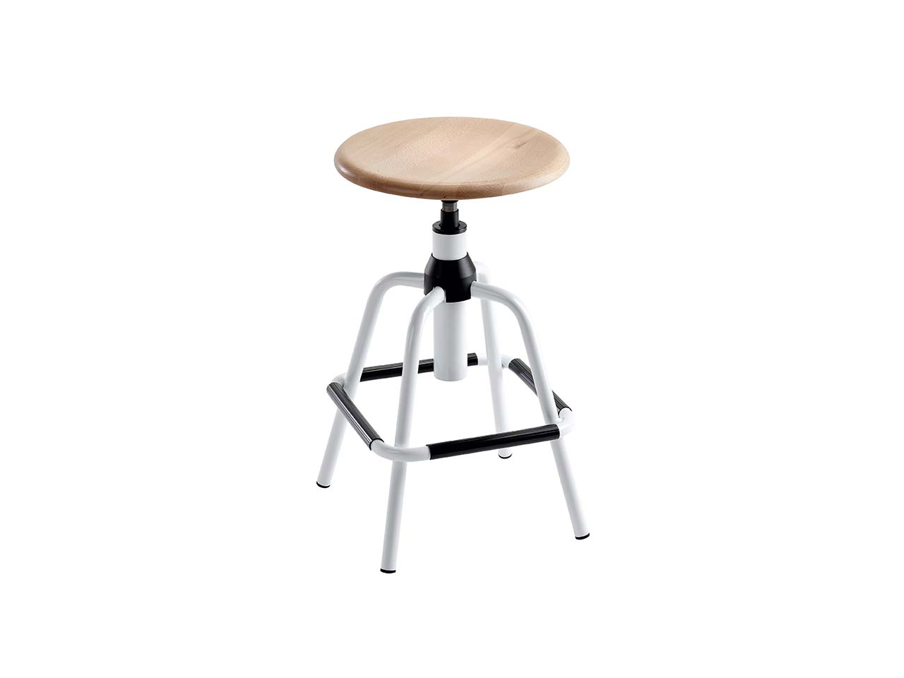 Drehhocker "1202" Buche lackiert