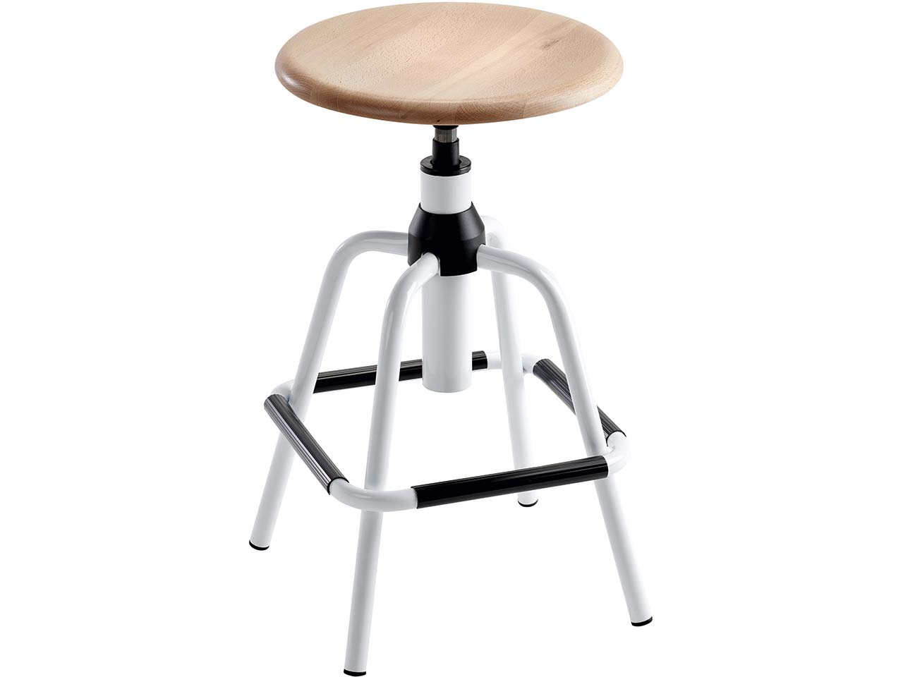 Drehhocker "1202" Buche lackiert