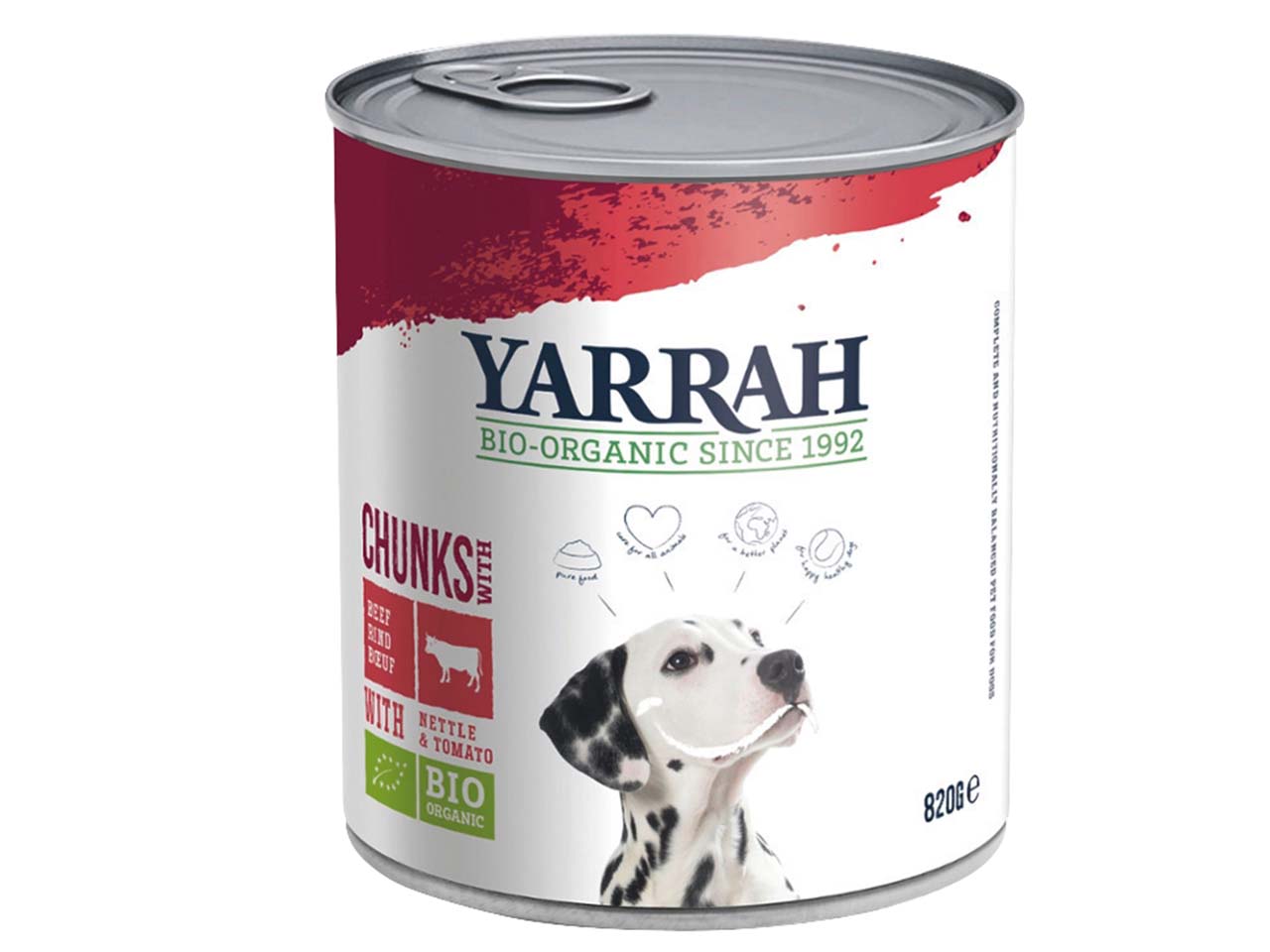 YARRAH Bio-Nassfutter in Soße für ausgewachsene Hunde, Rind, 820 g