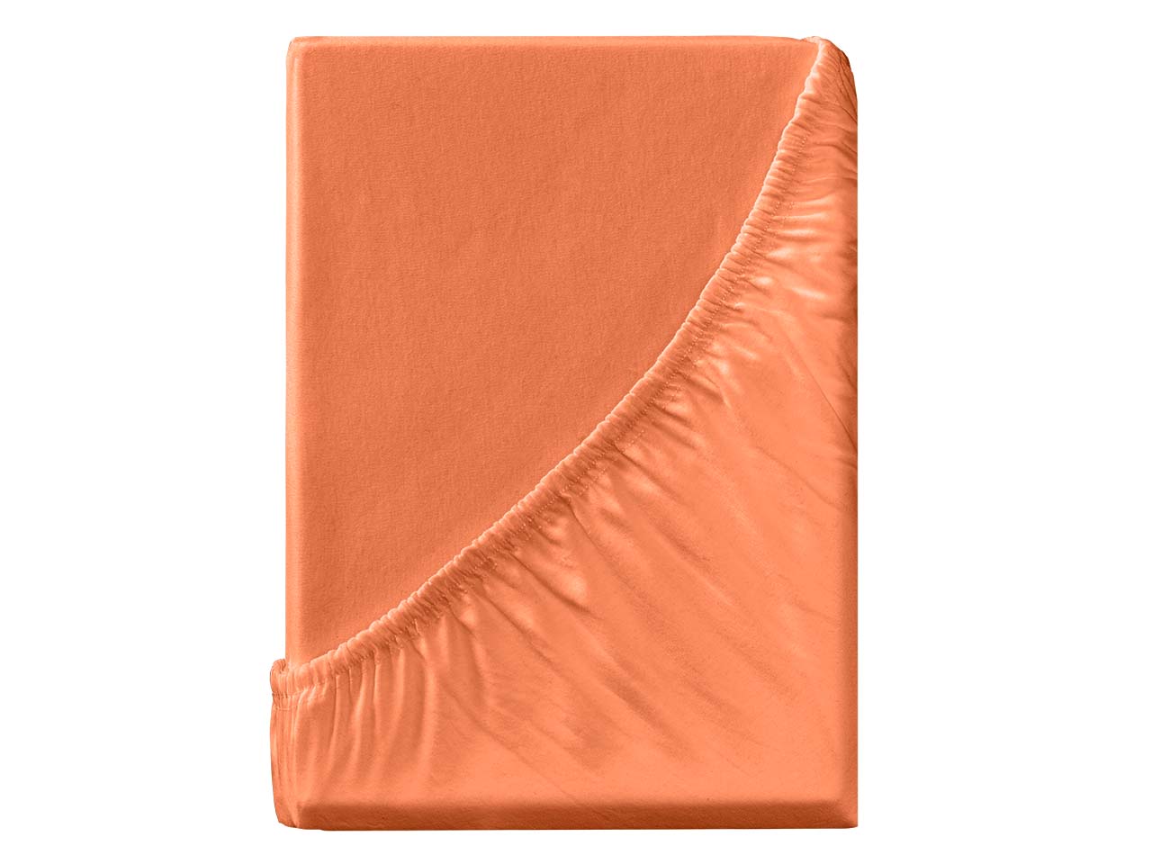 Spannbettlaken "Eco-Jersey-Interlock" aus Bio-Baumwolle 140-160 x 200 cm, apfelsine