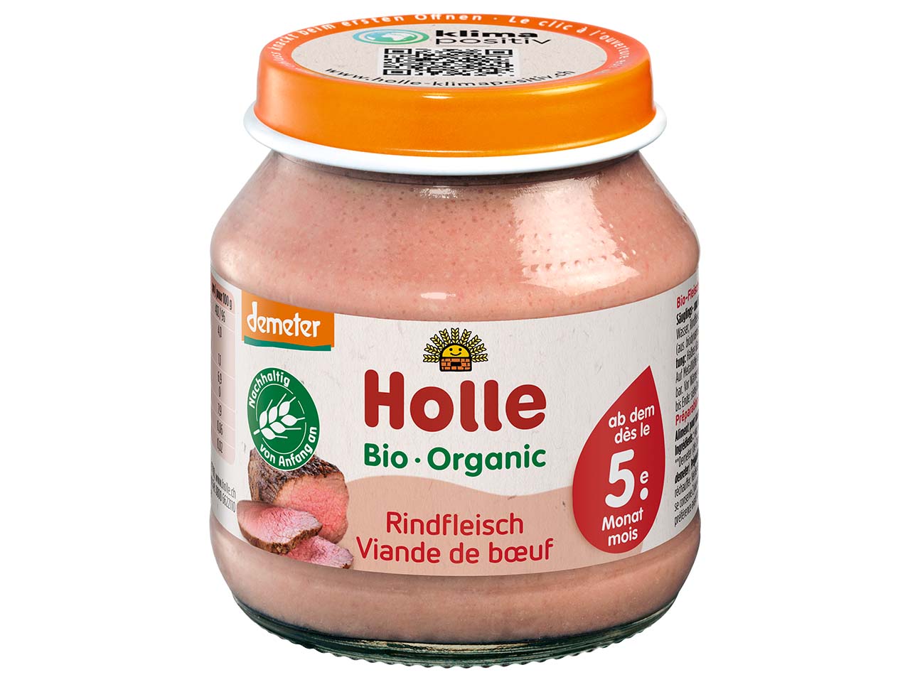 Holle Bio-Rindfleisch, ab 5. Monat, Beikost, 125 g