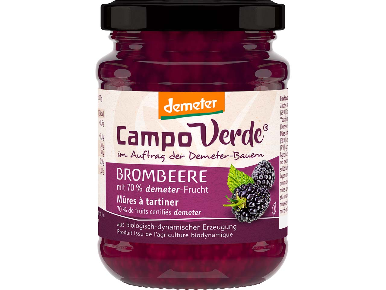 Campo Verde Bio-Fruchtaufstrich Brombeere, 200 g