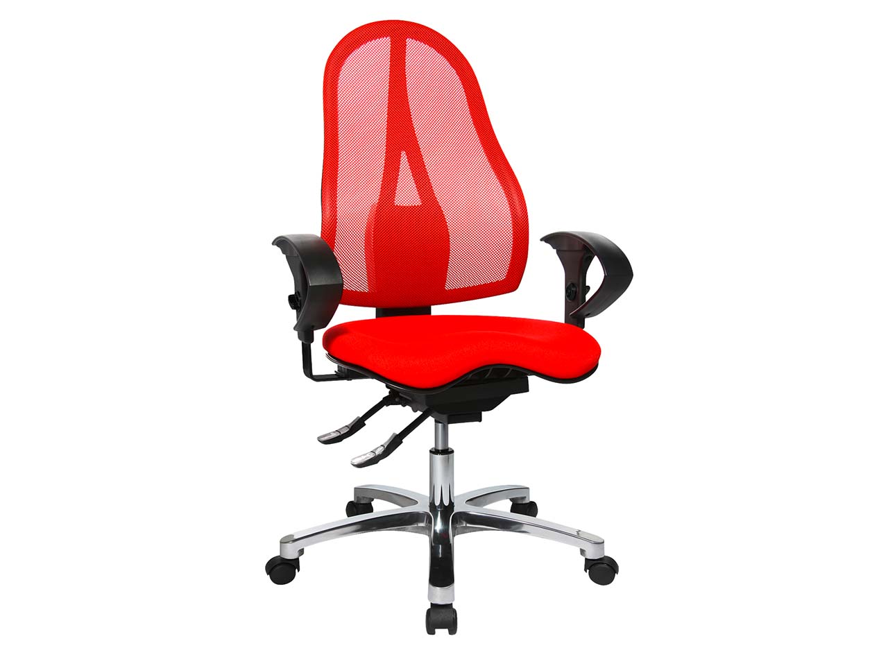Topstar Bürodrehstuhl "Sitness 15" mit Armlehnen rot