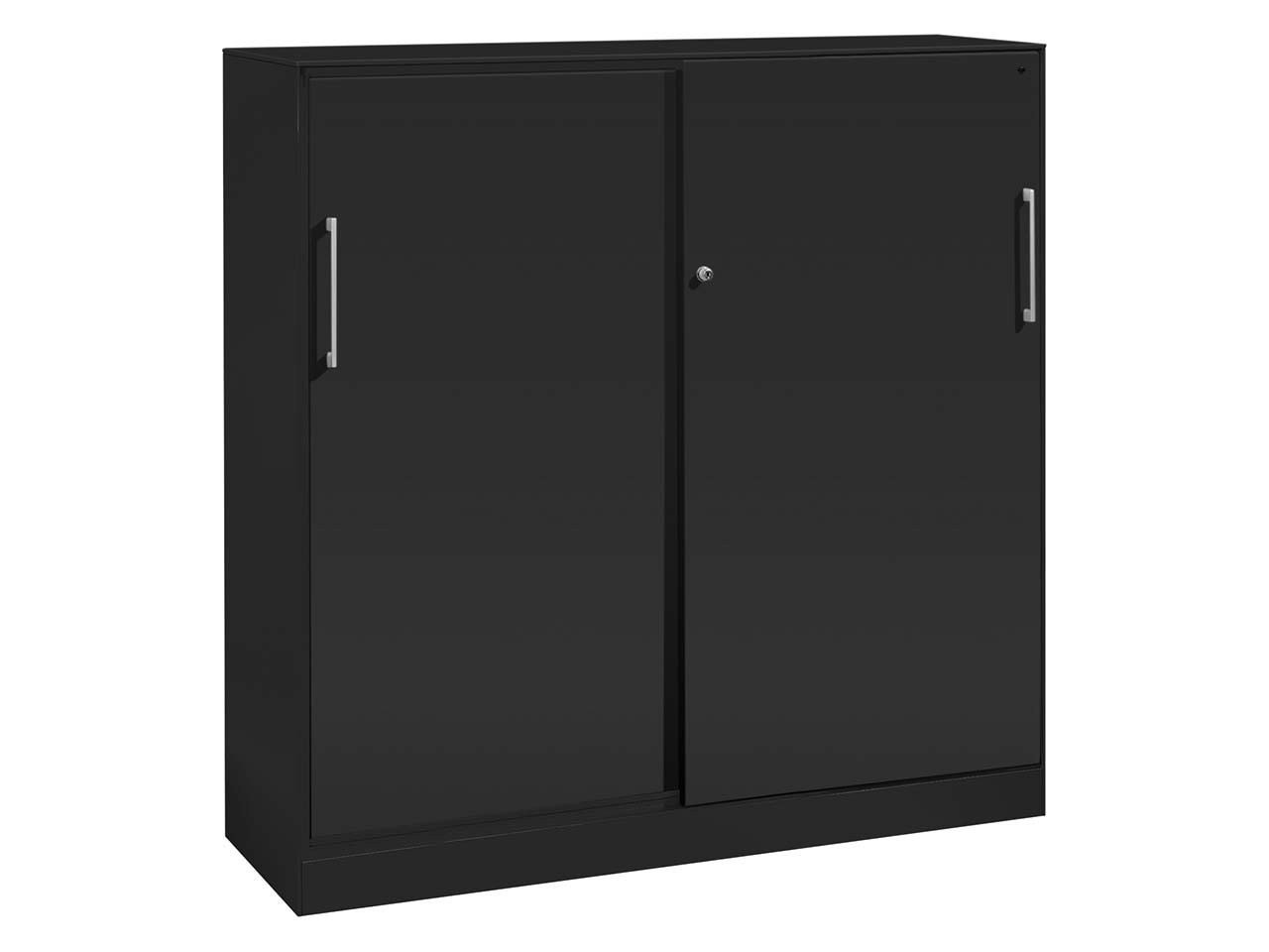 Schiebetürenschrank "CONTACT", Höhe 131 cm  (BxT) 120 x 43,5, schwarz
