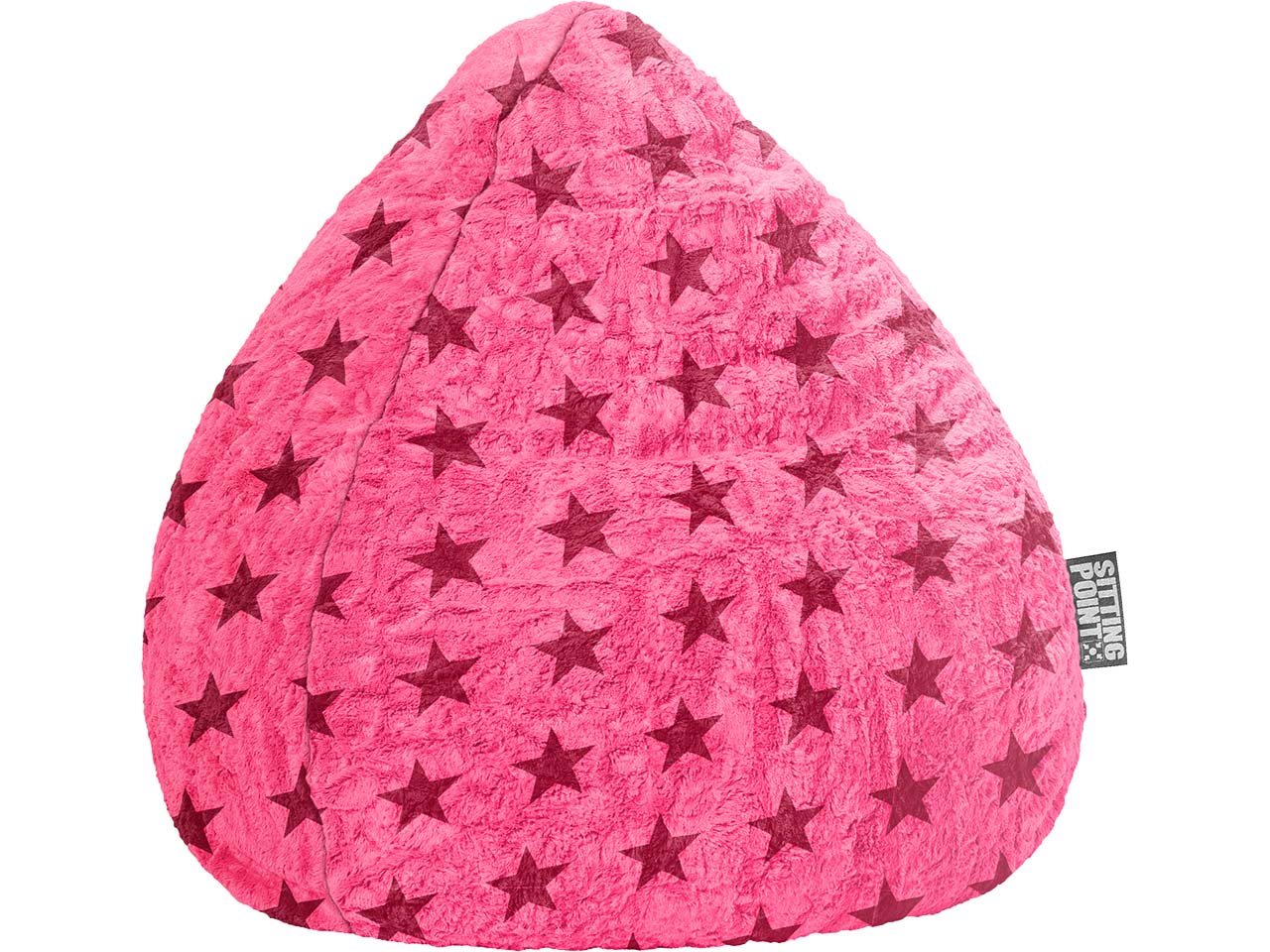 Sitzsack "fluffy stars XL", 70 x 110 cm, pink