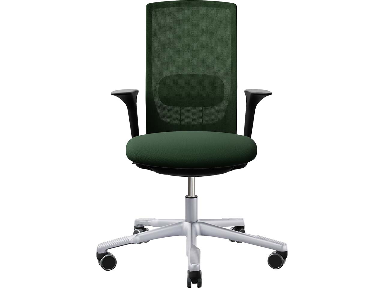 HAG Bürodrehstuhl "Futu mesh 1100-S" mit AL, Gestell: silber, Stoff: "FutuKnit" Forest
