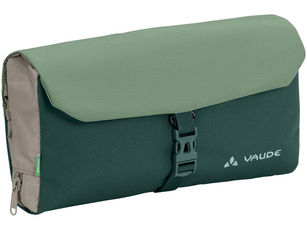 VAUDE Kulturbeutel 'WegaWrap' mit Wickelverschluss, dark forest