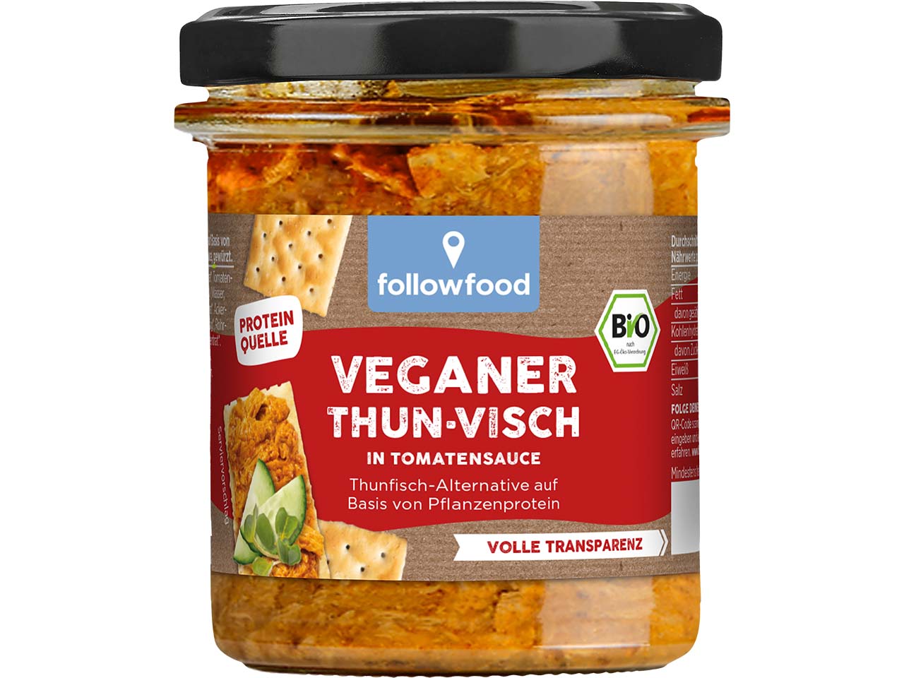followfood Veganer ThunVisch in Tomatensauce, 180 g