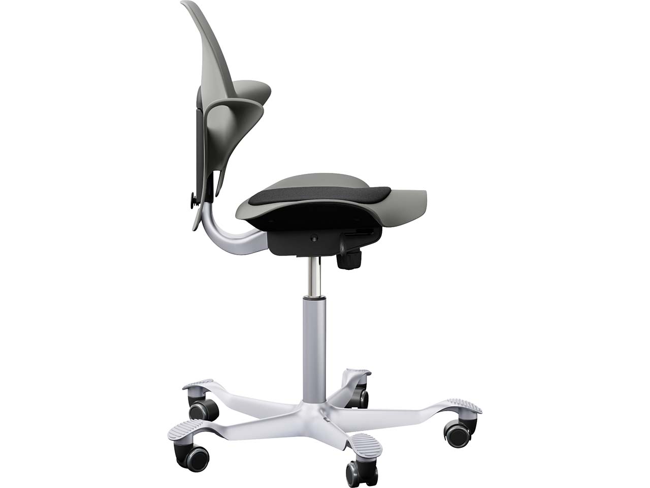 HAG Bürodrehstuhl "Capisco Puls 8010" Gestell: silber/clay,Stoff: "Cura" black