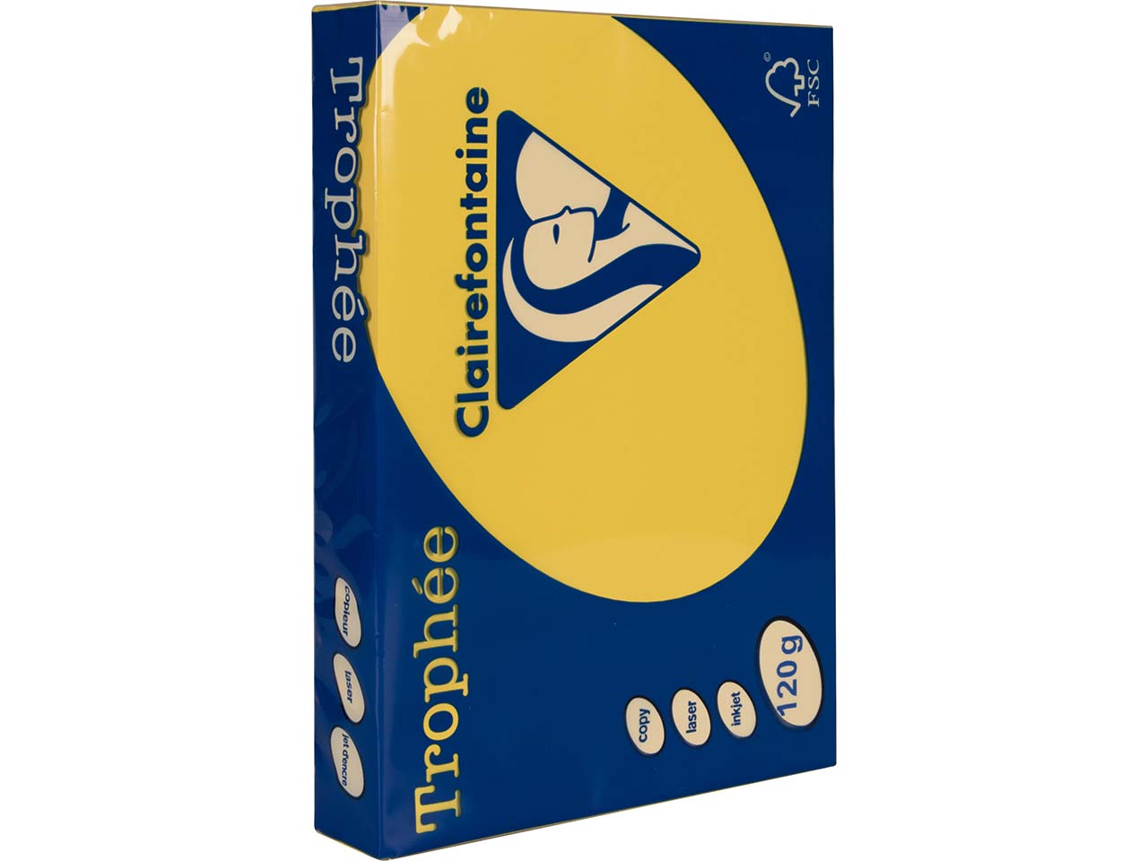 Clairfontaine Farbiges Kopierpapier 'Trophee' 120 g/m², DIN A4, kanariengelb