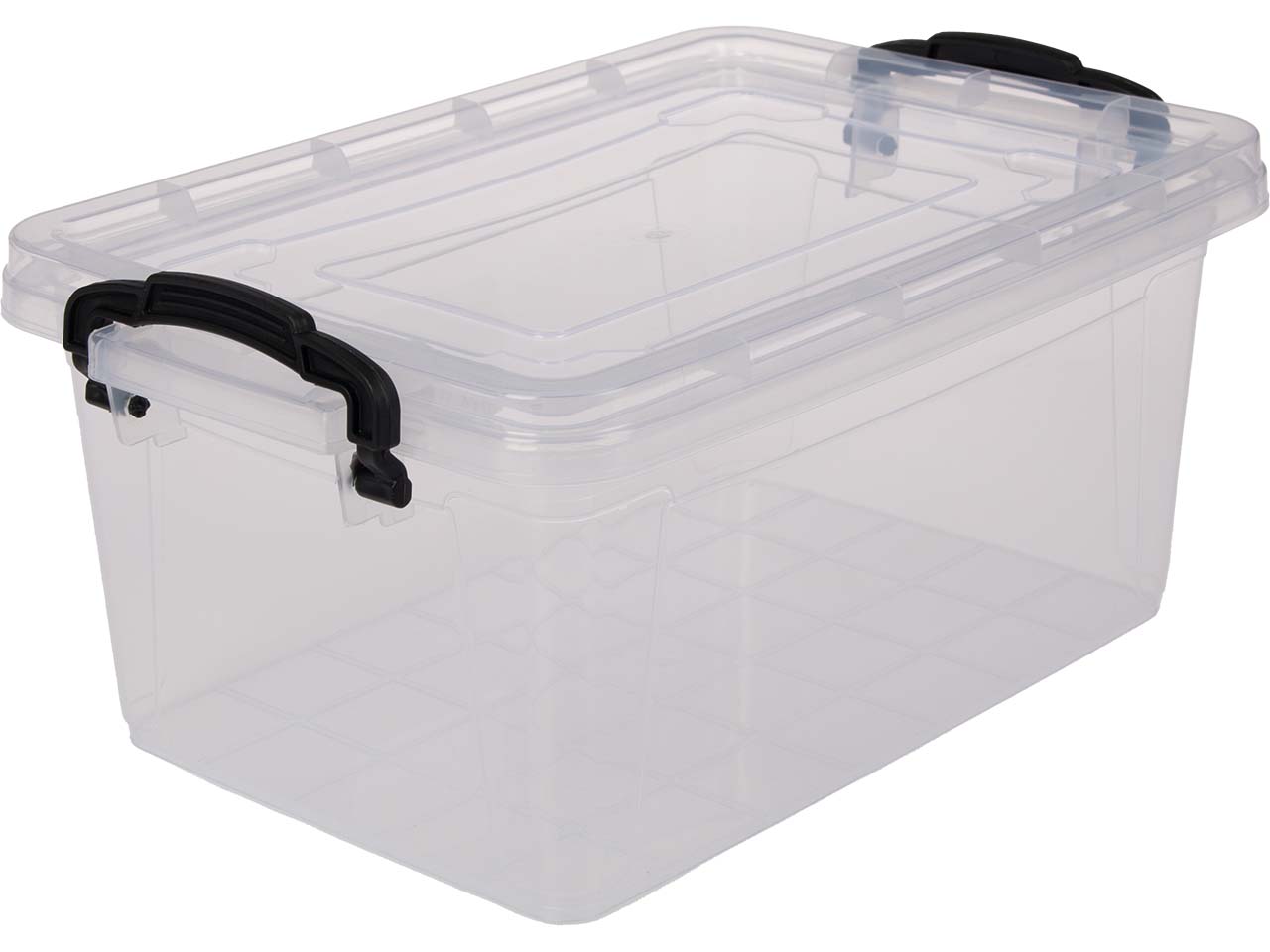 Aufbewahrungsbox "SOFIA" mit Deckel und Tragegriffen, transparent, 3 l