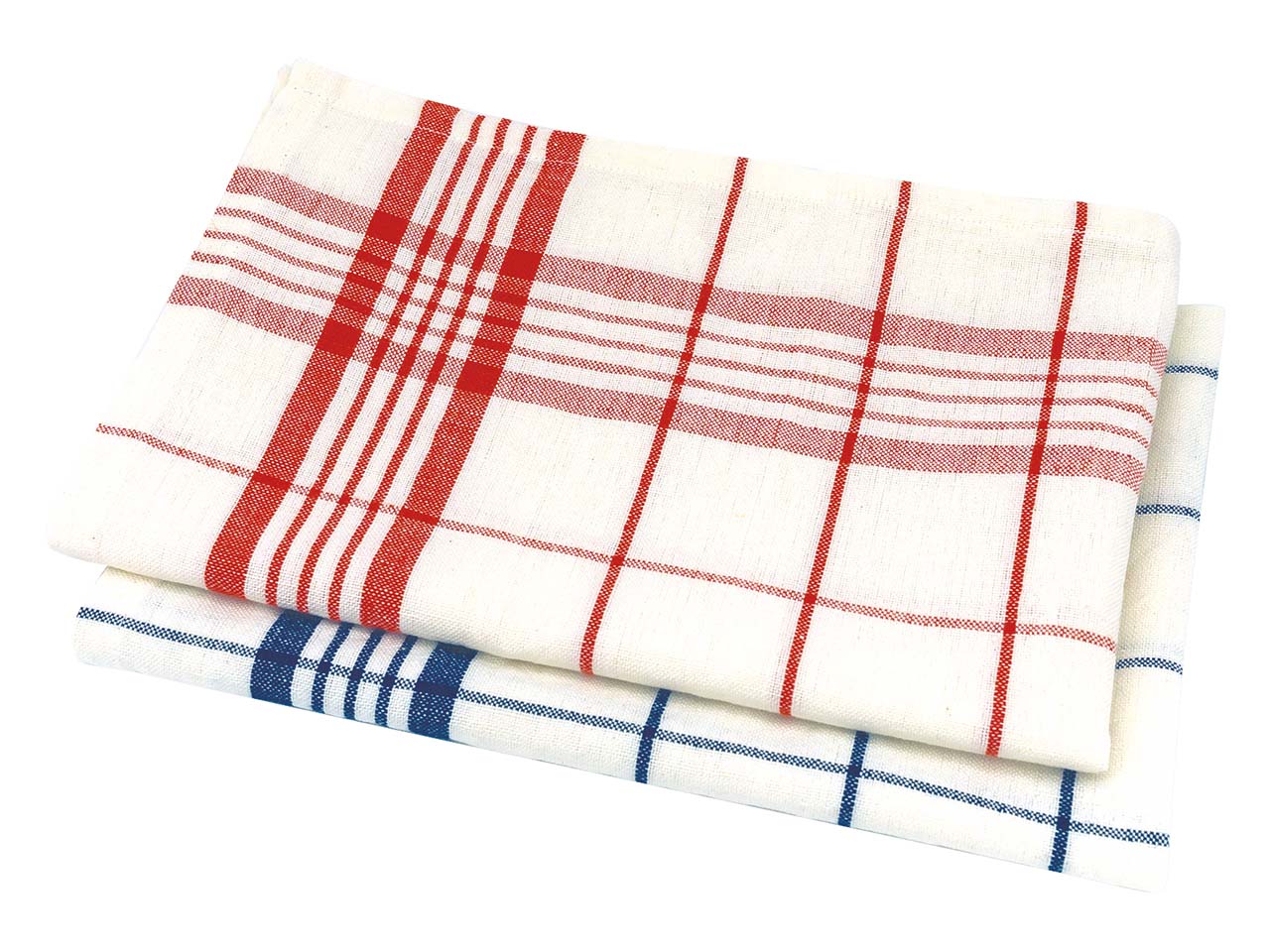2er-Pack Living Crafts Bio-Geschirrtuch "Helsinki" 50 x 70 cm, blue/red