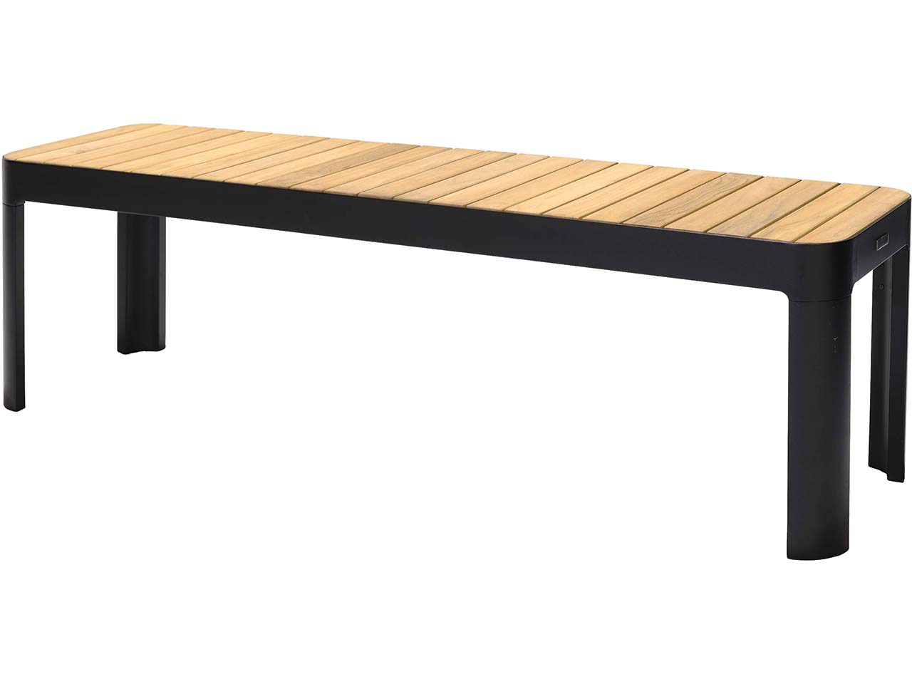 Gartenbank "Portals" 143 cm, schwarz