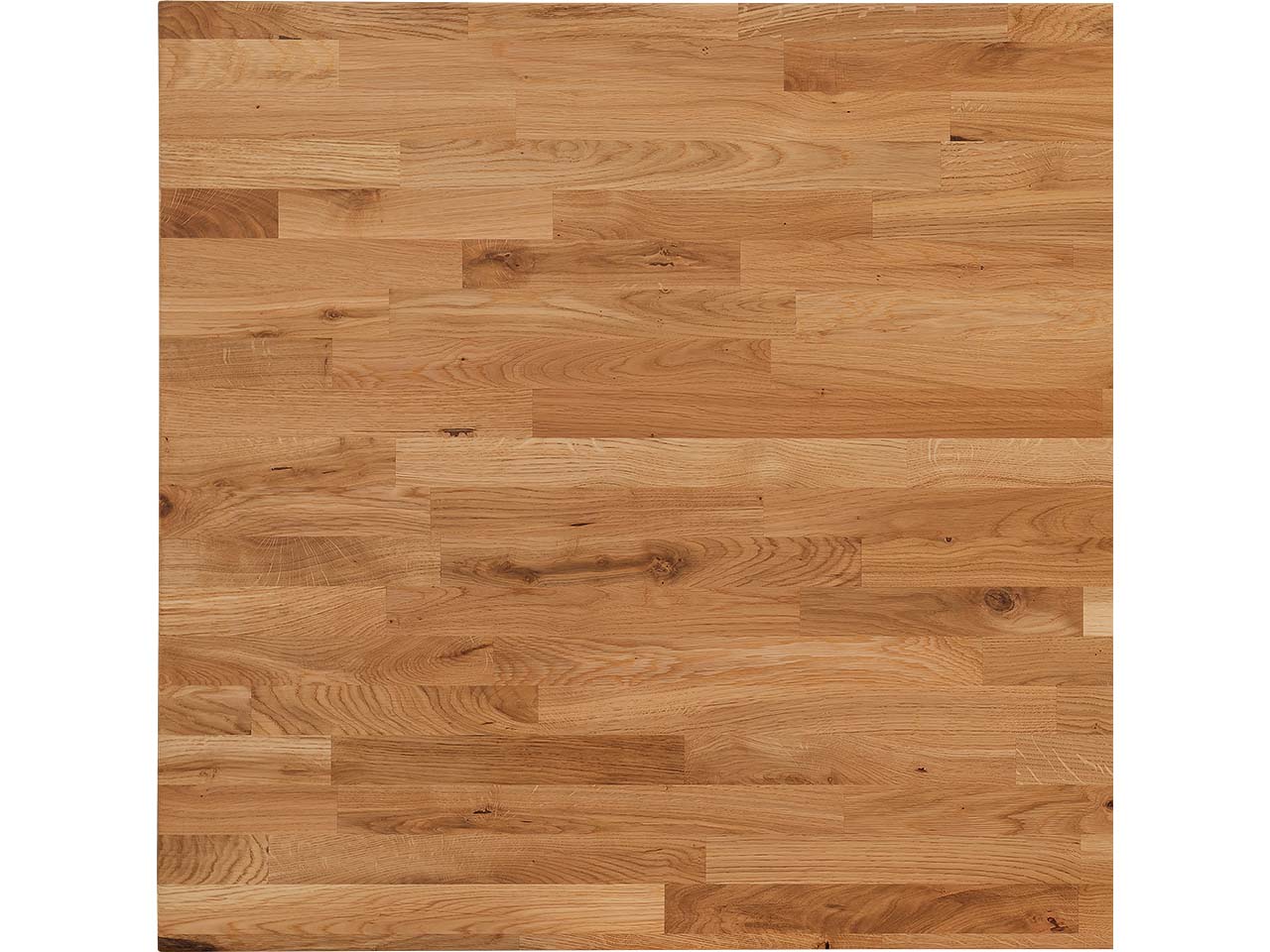 Tischplatte Eiche massiv, 70x70 cm, Stärke 20 mm, geölt