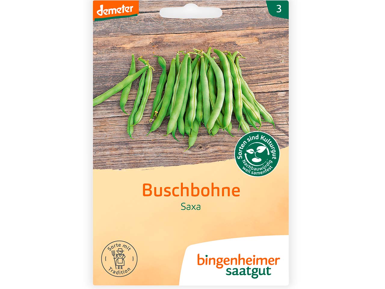 bingenheimer saatgut Bio-Samen Buschbohne "Saxa", 1 Stk.