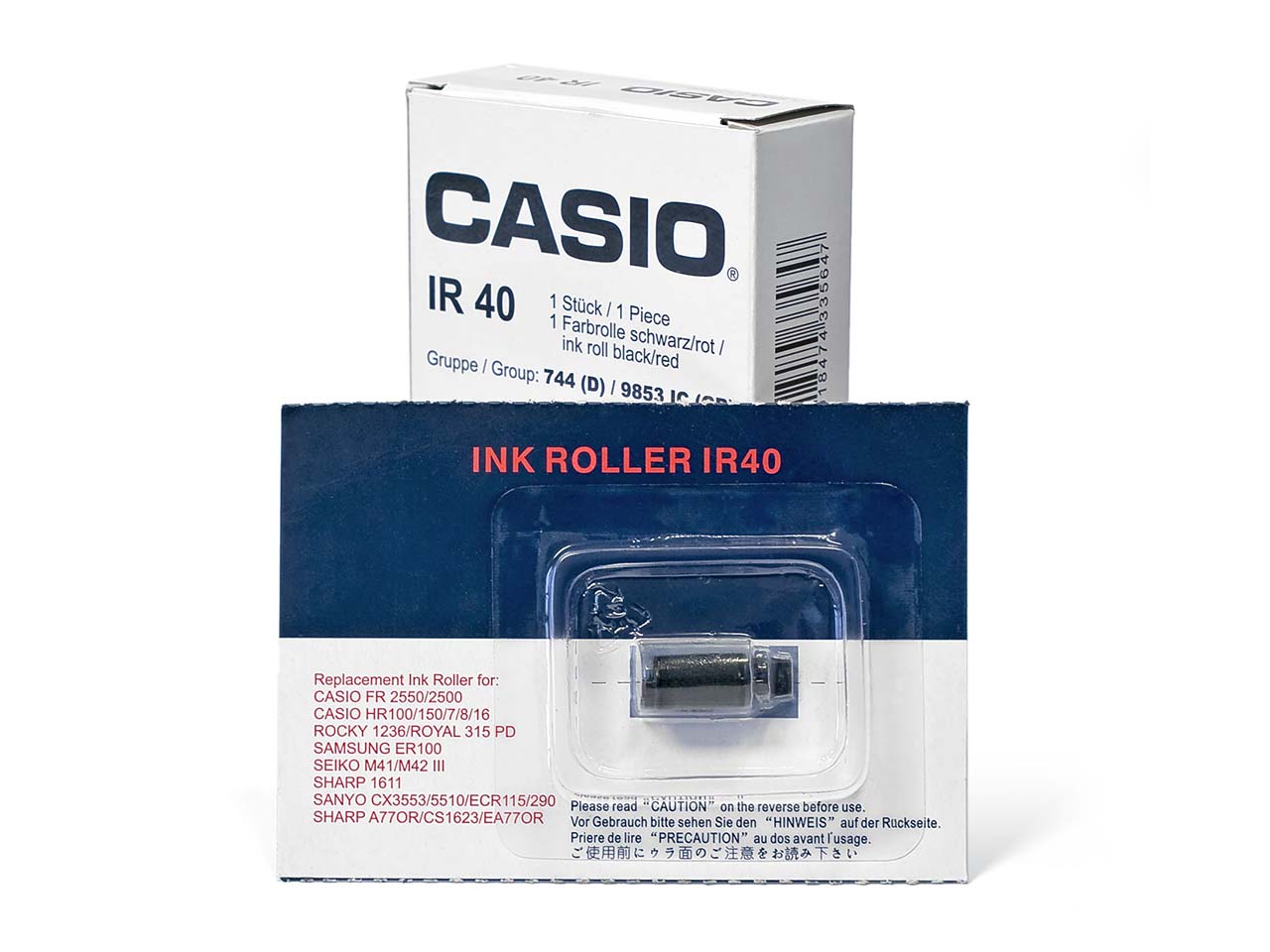 Casio Ersatzfarbrolle HR-150 TEC/TER schwarz/rot
