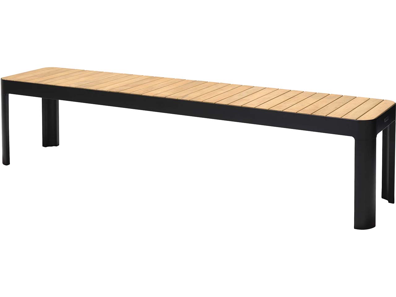 Gartenbank "Portals" 182 cm, schwarz
