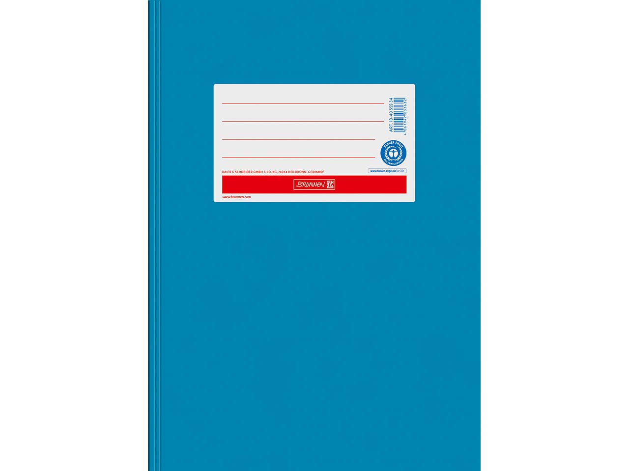 BRUNNEN Heftumschlag aus Papier DIN A5, mittelblau