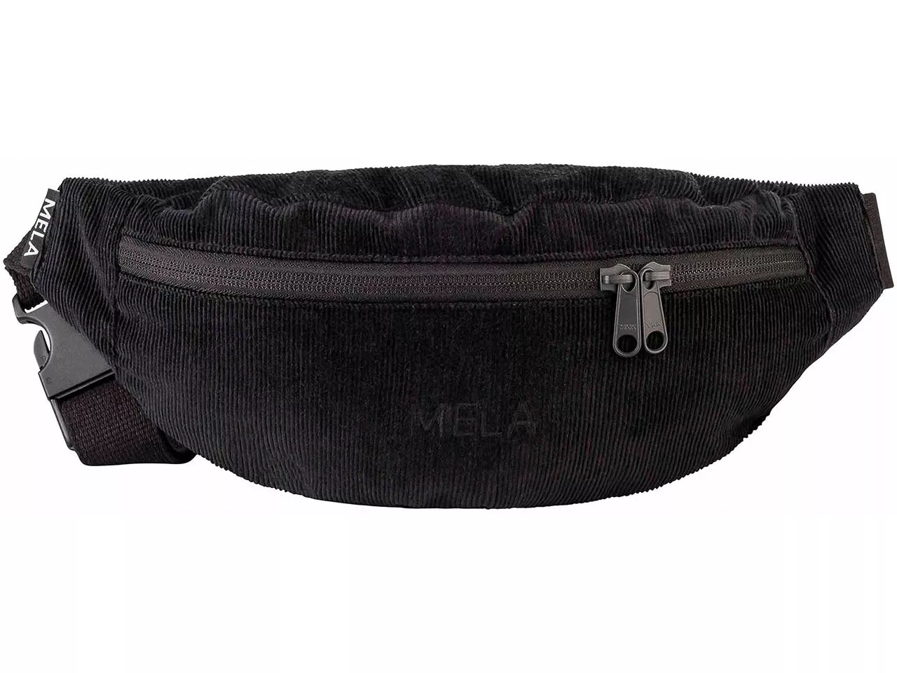 MELA Bio-Cord-Bauchtasche "BHAVIN" mit 2 Fächern, schwarz