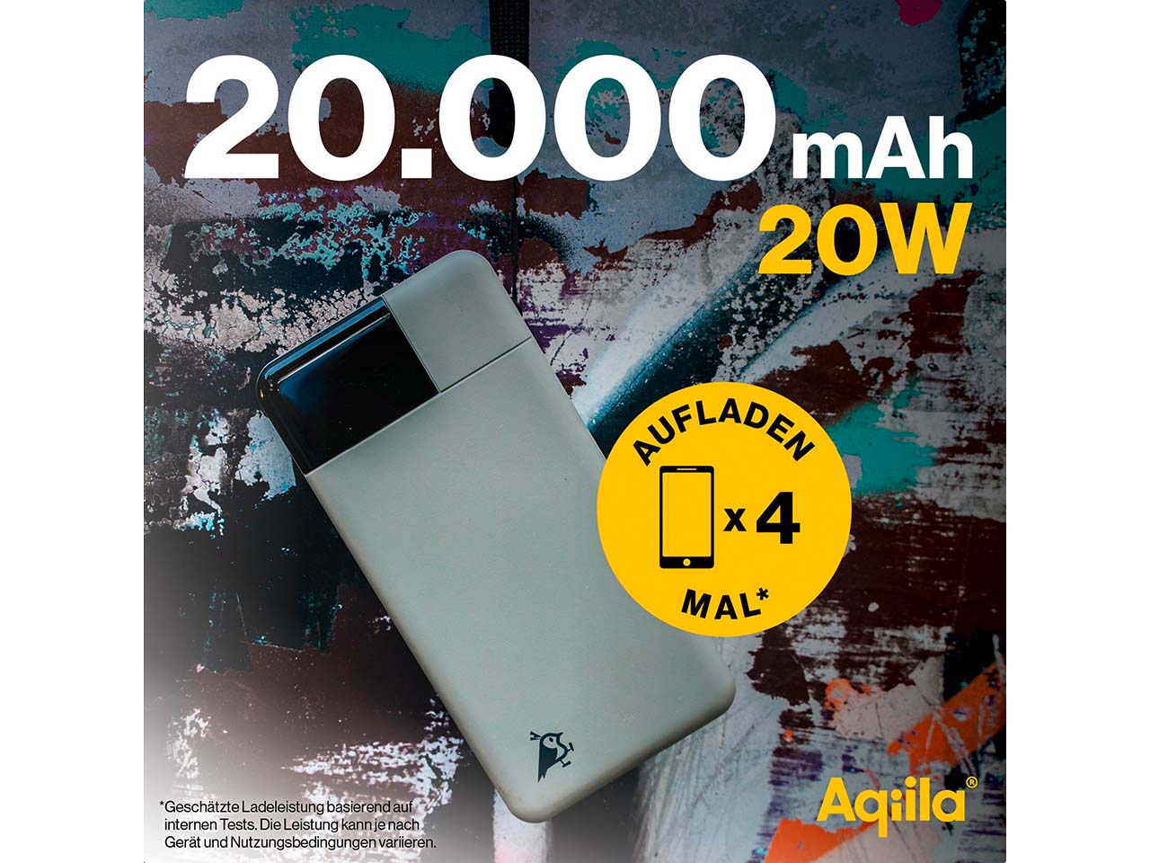 Aqiila Powerbank "Powerbird B20" 20.000 mAh, moosgrün