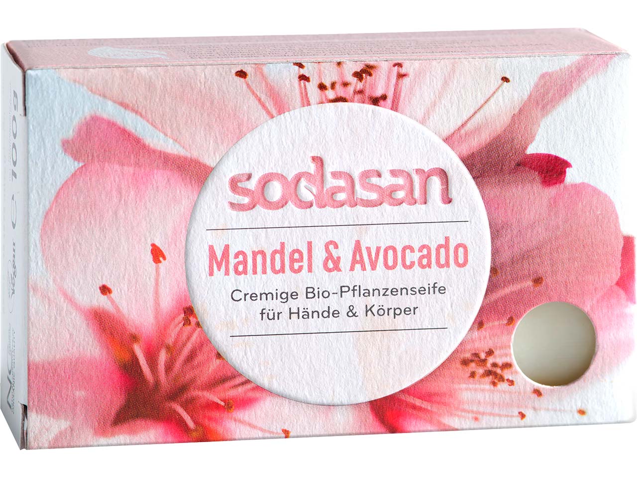 Sodasan Feste Pflanzenölseife "Cream" Mandel & Avocado, 100 g