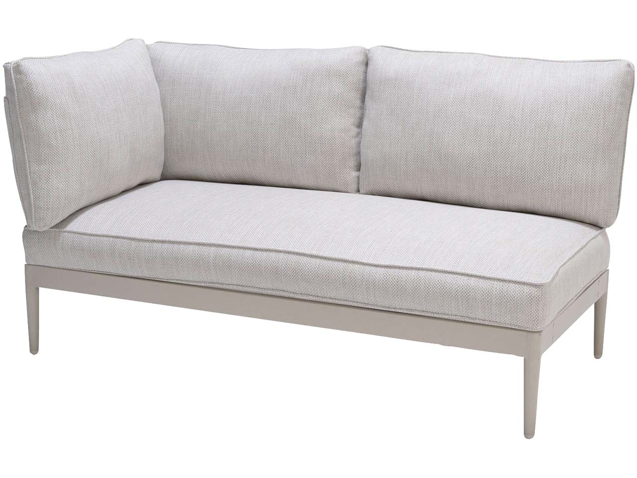 2-Sitzer Gartensofa "Topaz" mit 3 Rückenlehnen, ecru