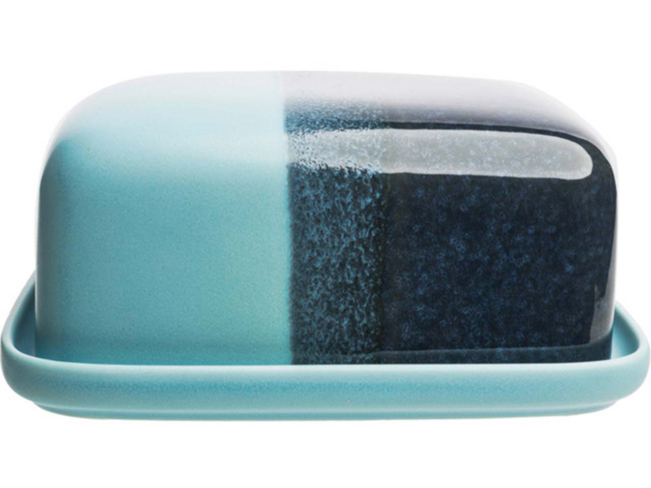 tranquillo Butterdose "INDUSTRIAL" zweifarbig, aus Steingut, blau