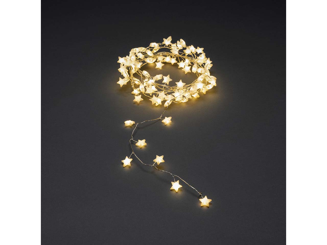 Konstsmide LED-Lichterkette Sterne, 90 Dioden warmweiß