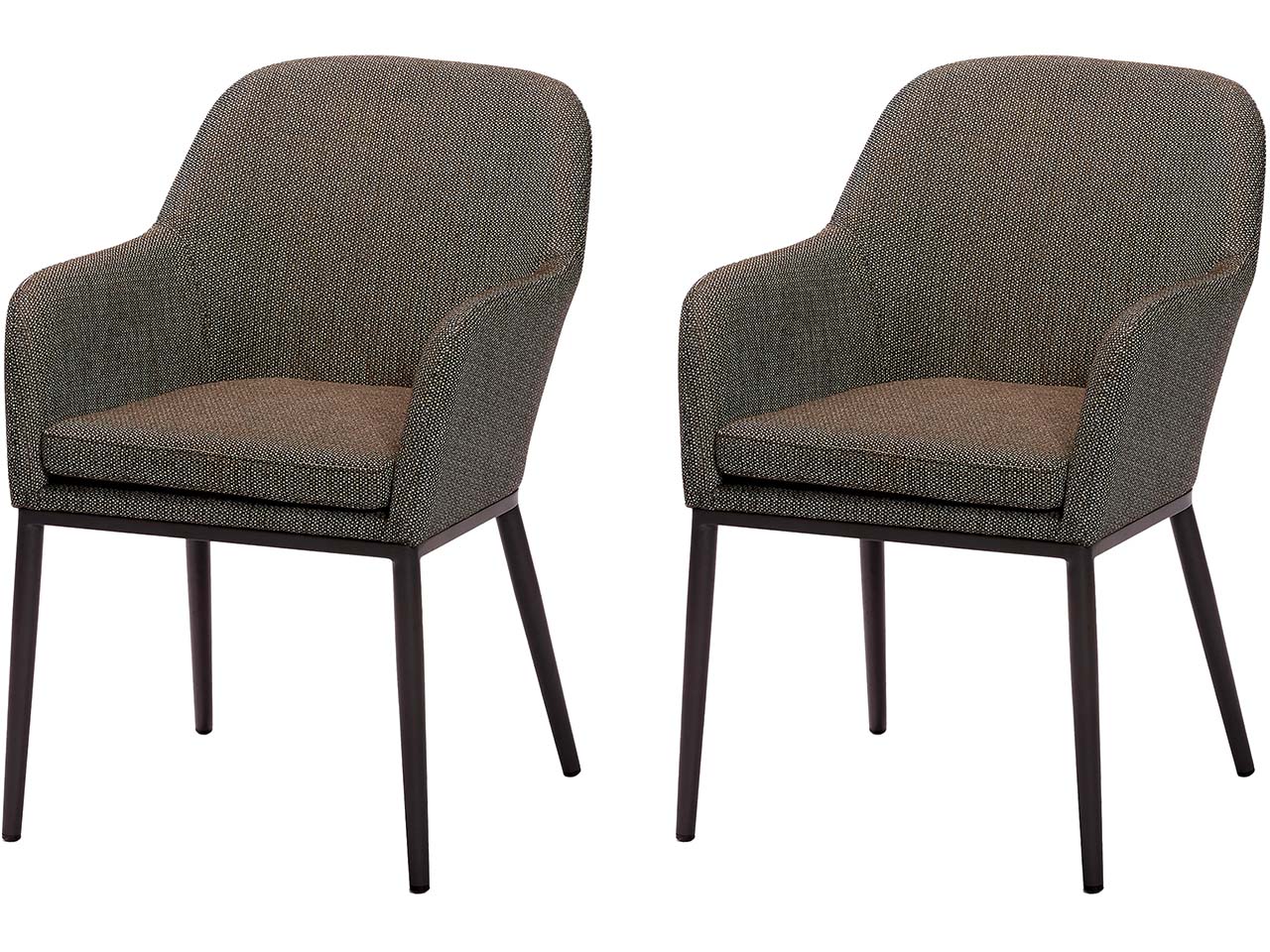 2er-Set Gartenstuhl "Belfort" Gestell: Aluminium, Bezug: Olefin, anthrazit