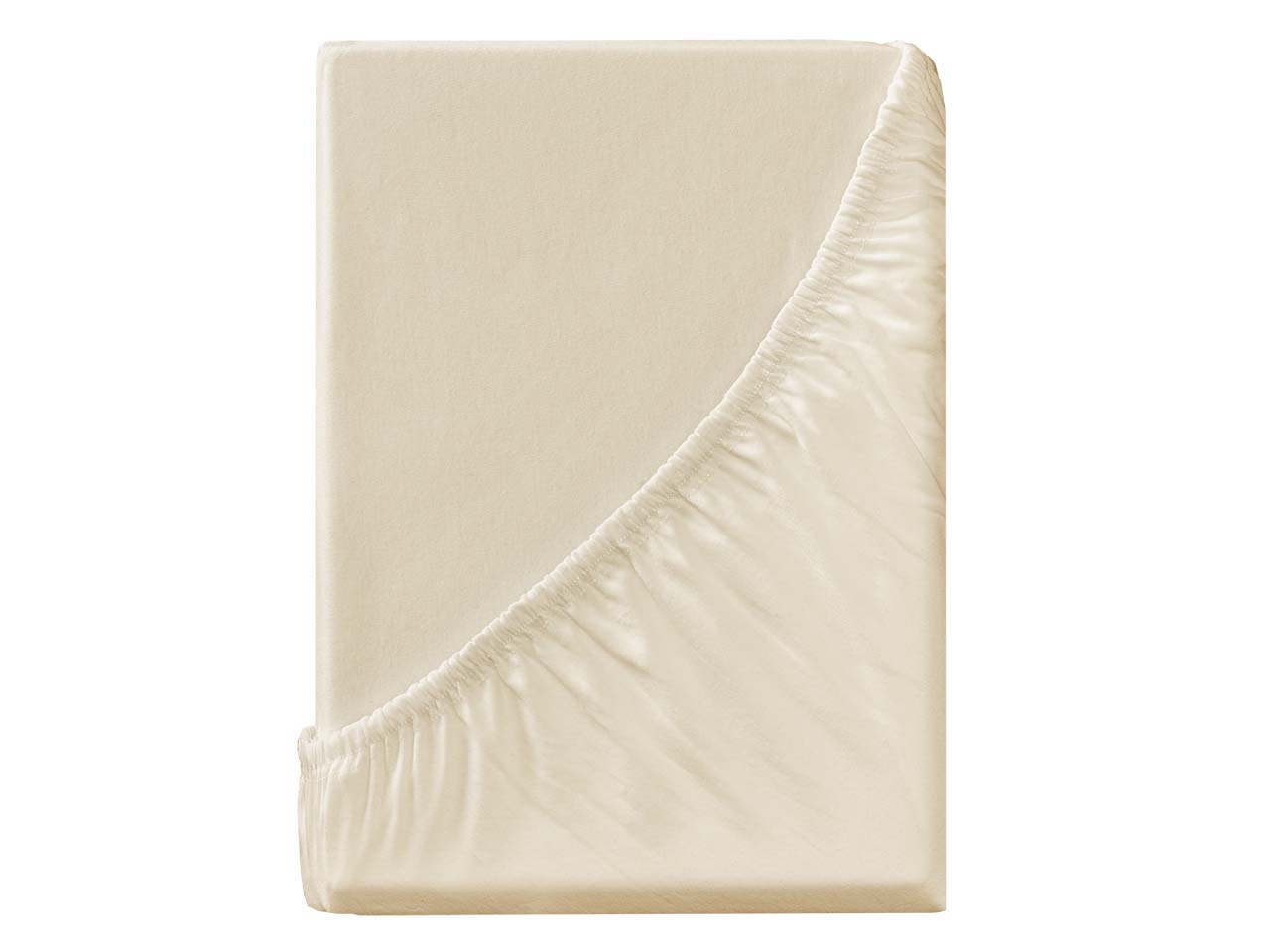 Spannbettlaken "Eco-Jersey-Interlock" aus Bio-Baumwolle 140-160 x 200 cm, natur