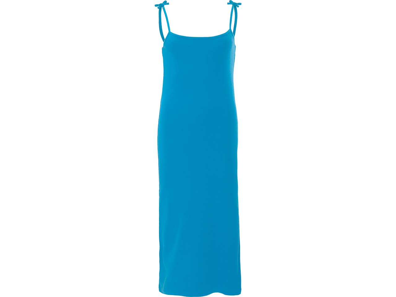trueStory Bio-Damen-Midi-Kleid 'FRAYA' mit Bindeträgern, ocean blue, Gr. S